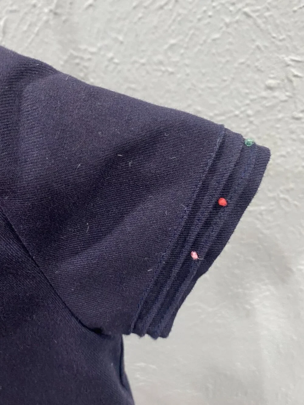 Luli & Me, baby girl's size 18M, navy short sleeve confetti A-line, lined dress.